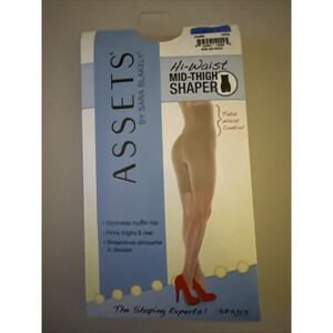 Assets By Spanx Hi Waist Mid Thigh Shaper Size 4 180-220 lbs   M9‎